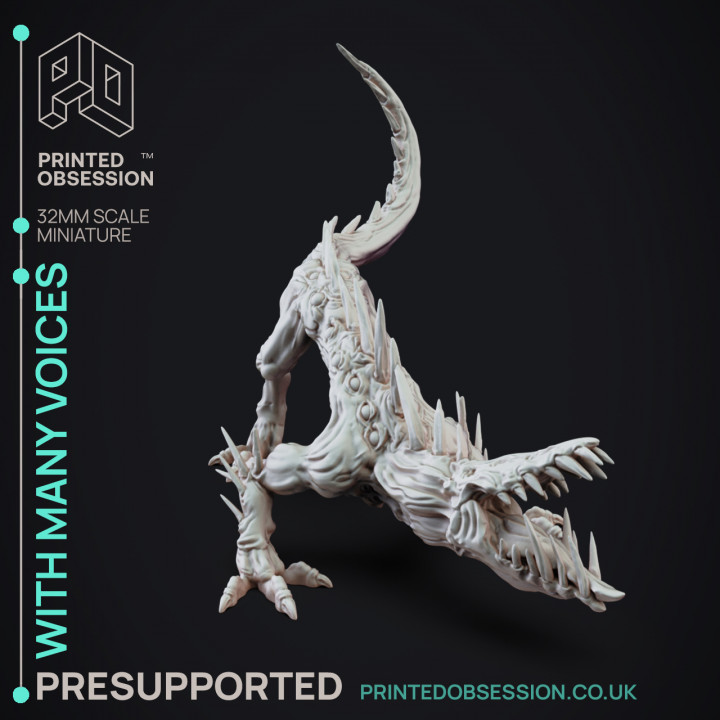 With Many Voices (3 Models) - SCP "The D&D Incursion - PRESUPPORTED - 32mm Scale image