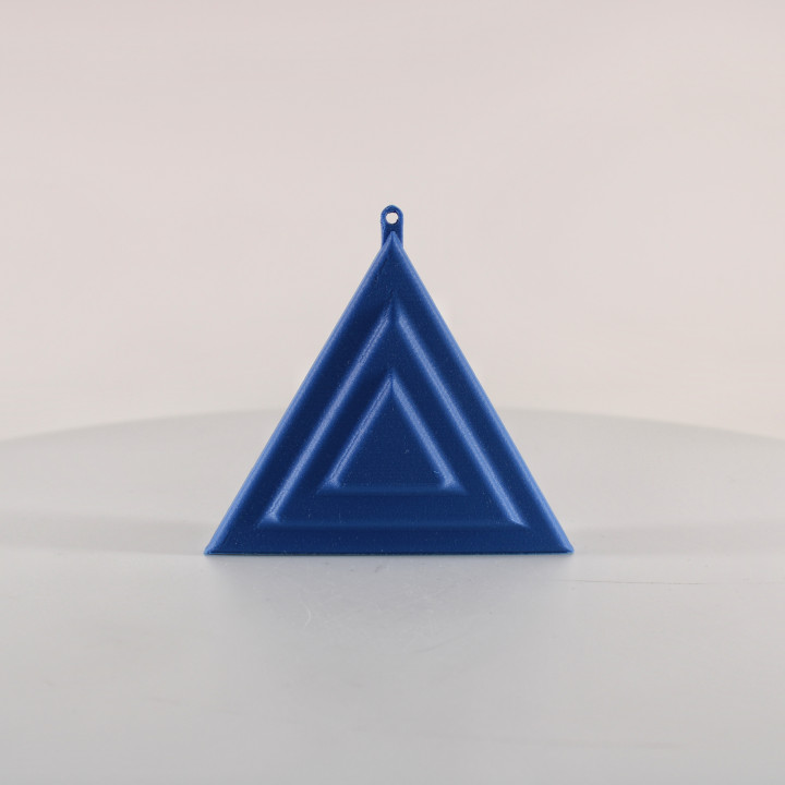 Additive Triangle Tree Ornament, Christmas Decor by Slimprint image