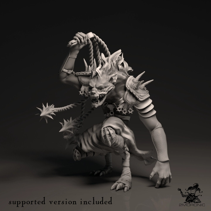 Demon Prince of Gnolls and Ghouls (3 inch/75 mm base, 5+ inch/125+ mm height miniature) image