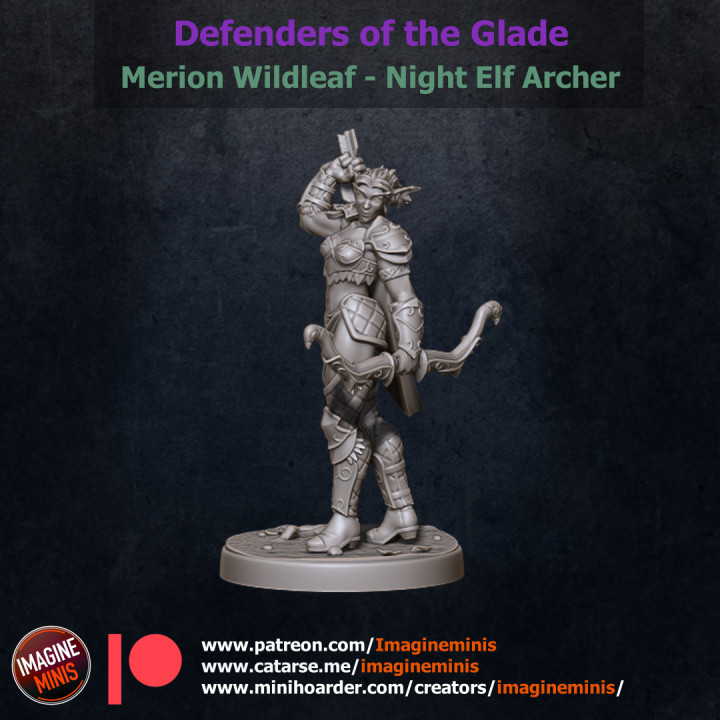 WP - Defenders of the Glade - Night Elf Archer - Merion Wildleaf image