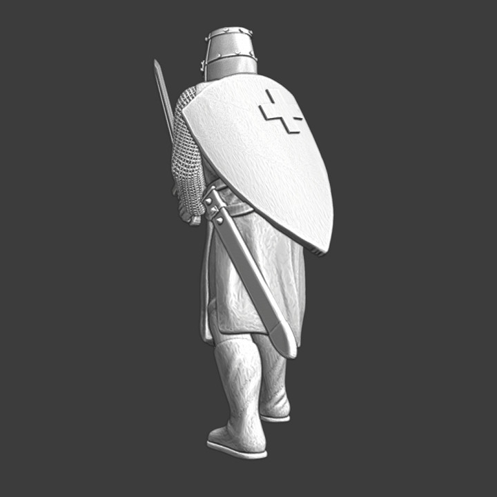 Deus Vult - Medieval order knight with two hand sword image