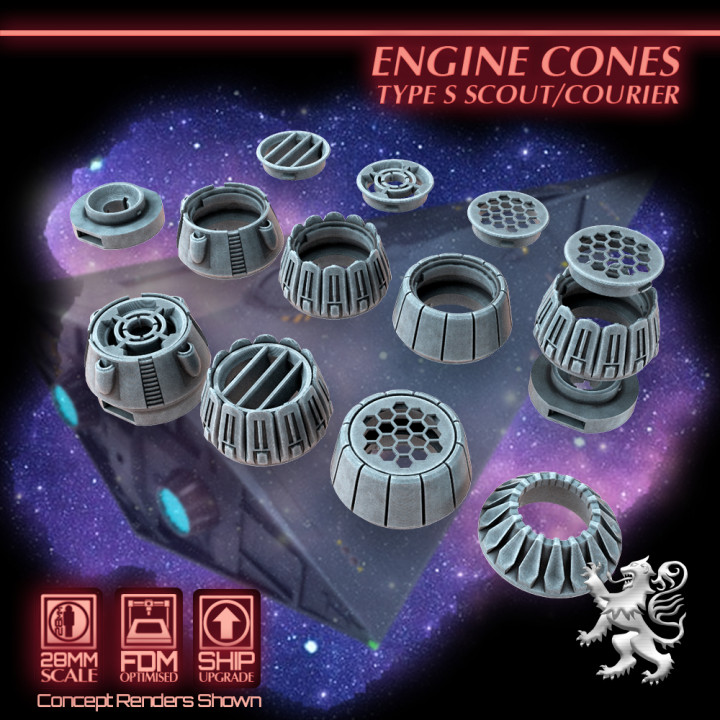 Engine Cone Variants for Traveller Starships image