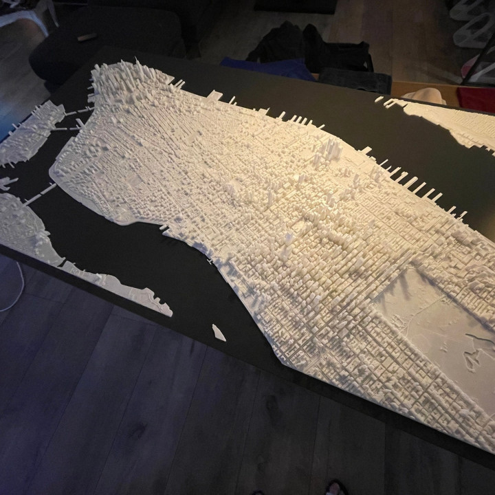 3D Manhattan | Digital Files | 3D STL File | NYC 3D Map | 3D City Art | 3D Printed Landmark | Model of New York City Skyline | 3D Art image