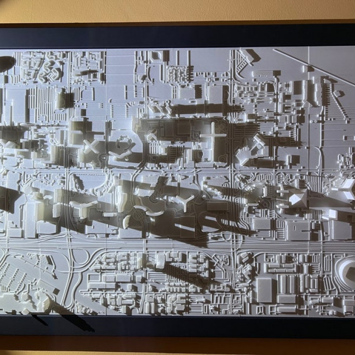 3D Las Vegas | Digital Files | 3D STL File | Las Vegas 3D Map | 3D City Art | 3D Printed Landmark | Model of Las Vegas Skyline | 3D Art image