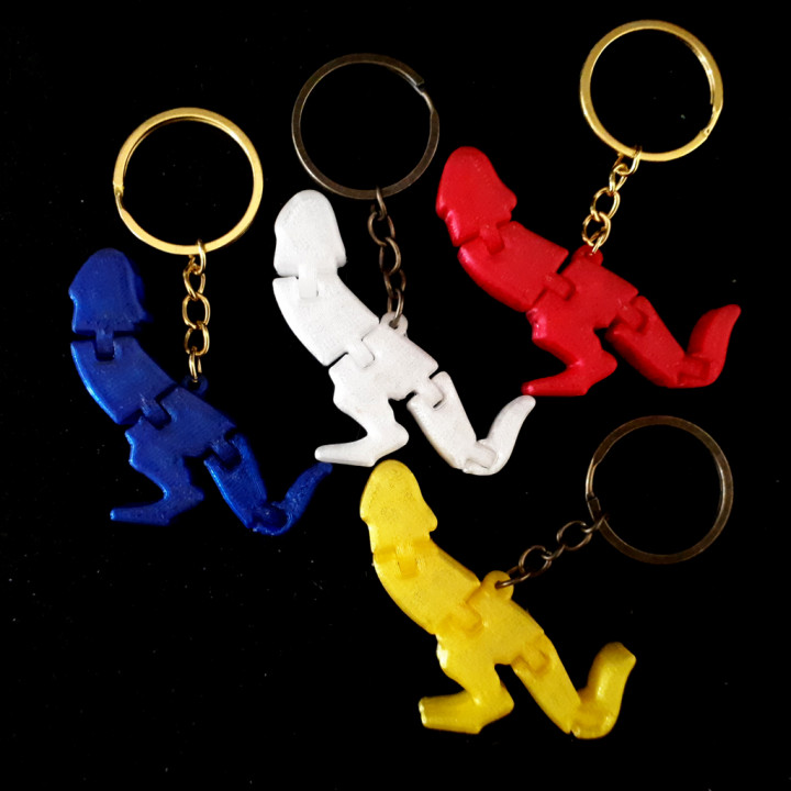 Dino Dick Flexible Keychain image