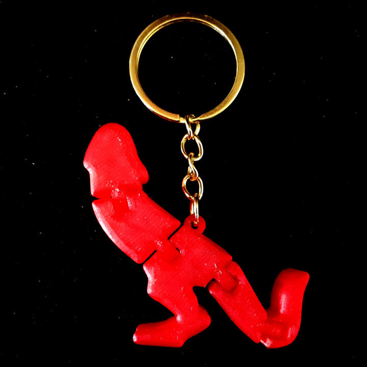 Dino Dick Flexible Keychain image