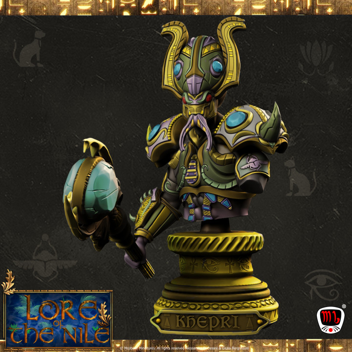 Khepri, God of rebirth and the sunrise Bust (Pre-supported) image