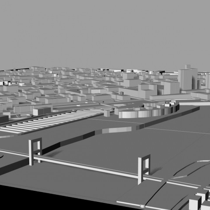 3D Toledo | Digital Files | 3D STL File | Toledo 3D Map | 3D City Art | 3D Printed Landmark | Model of Toledo Skyline | 3D Art image