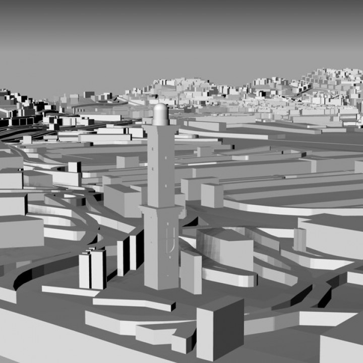 3D Genoa | Digital Files | 3D STL File | Genoa 3D Map | 3D City Art | 3D Printed Landmark | Model of Genoa Skyline | 3D Art image