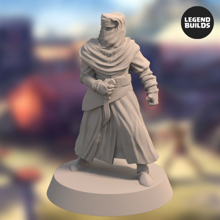 Night’s Cult Zealot – Pose 1 – 3D printable miniature – STL file