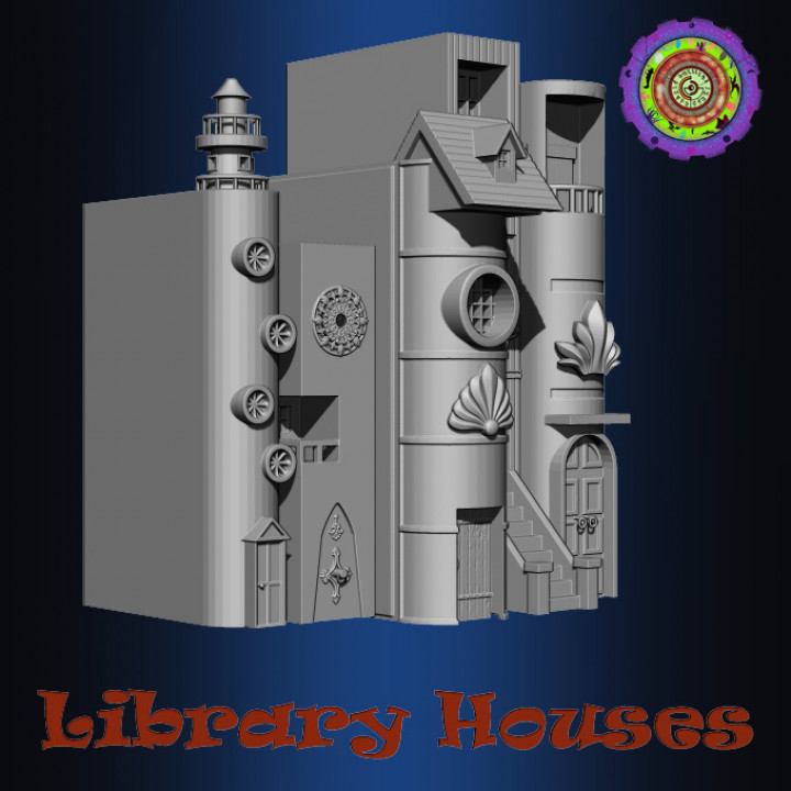 3D Printable Library Houses Set by C2Dwellers