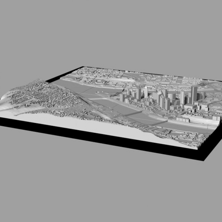 3D Pittsburgh | Digital Files | 3D STL File | Pittsburgh 3D Map | 3D City Art | 3D Printed Landmark | Model of Pittsburgh Skyline | 3D Art image