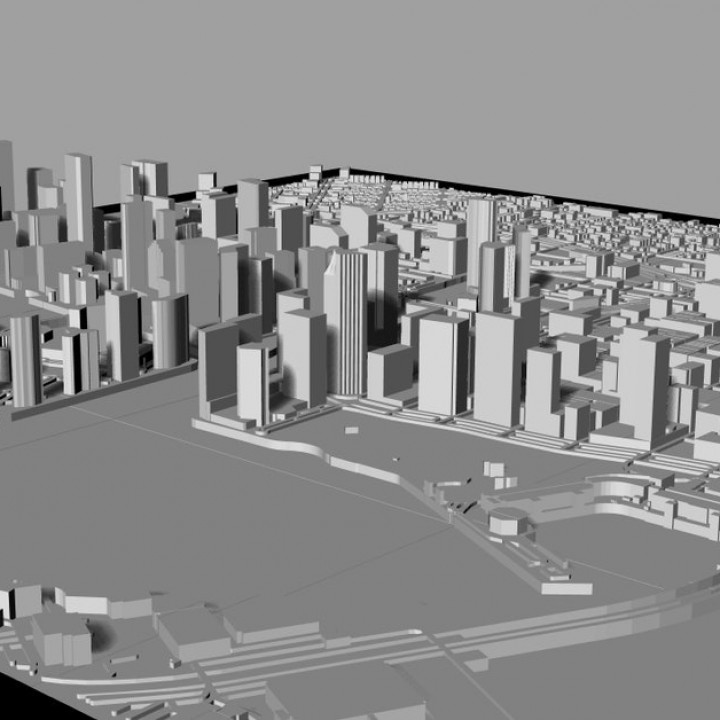 3D Miami | Digital Files | 3D STL File | Miami 3D Map | 3D City Art | 3D Printed Landmark | Model of Miami Skyline | Art image