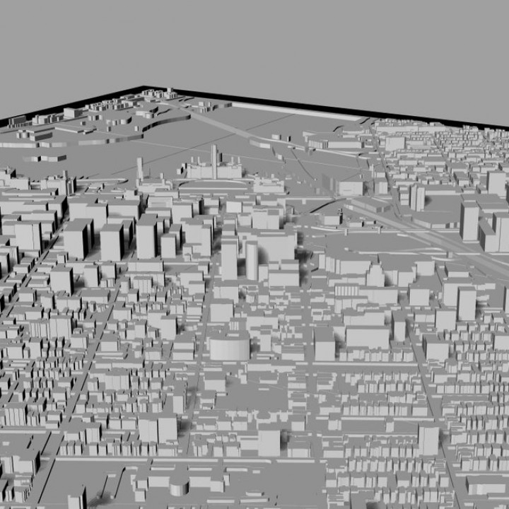 3D Ottawa | Digital Files | 3D STL File | Ottawa 3D Map | 3D City Art | 3D Printed Landmark | Model of Ottawa Skyline | 3D Art image