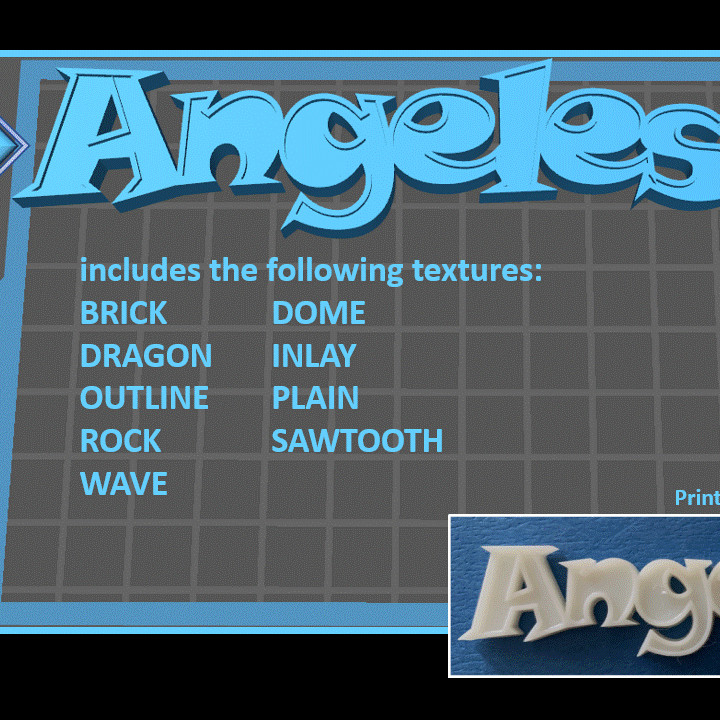 ANGELES True 3D Fonts image