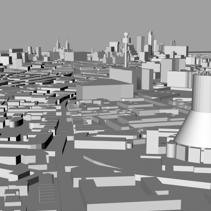 3D Liverpool | Digital Files | 3D STL File | Liverpool 3D Map | 3D City Art | 3D Printed Landmark | Model of Liverpool Skyline | 3D Art image