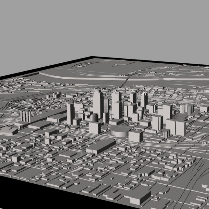 3D Kansas City | Digital Files | 3D STL File | Kansas City 3D Map | 3D City Art | 3D Printed Landmark | Model of Kansas City Skyline | Art image