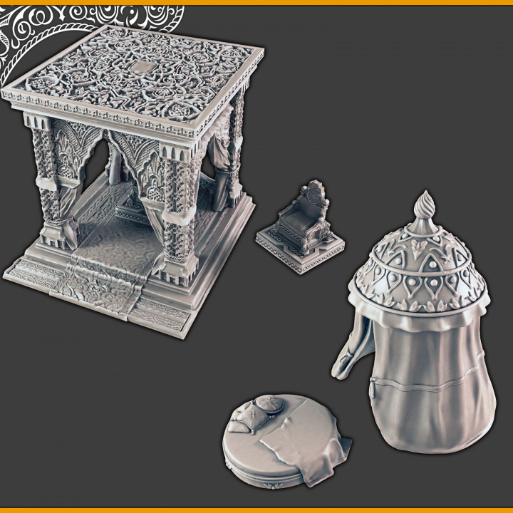 Sultan's Throne and Bed [Support-free] image