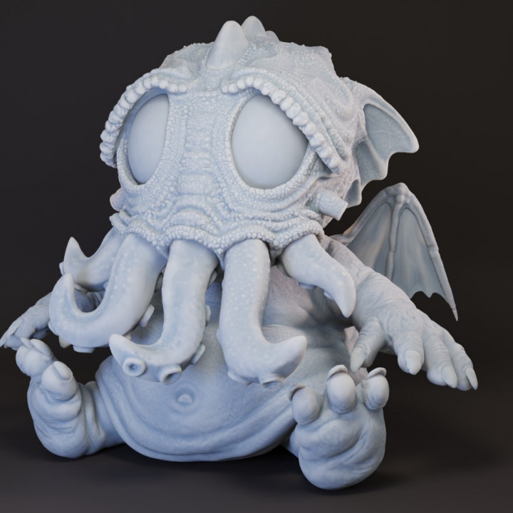 3D Printable Spawn of Cthulhu / Cutethulhu by Keith Talbot