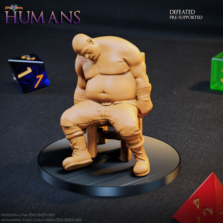Human Defeated 1B Miniature - Pre-Supported image