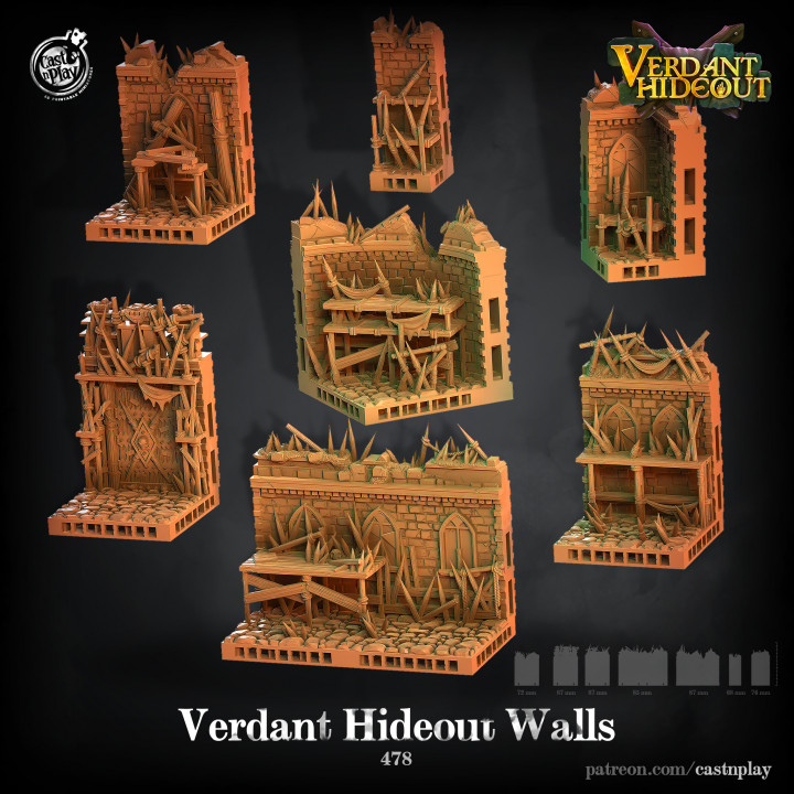 Verdant Hideout Walls (OpenLOCK) (Pre-Supported) image