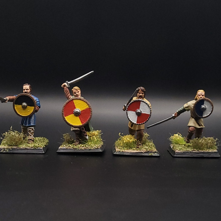 3D Print of 11th century Ceorl Warriors with Swords by Mage-Slayer ...