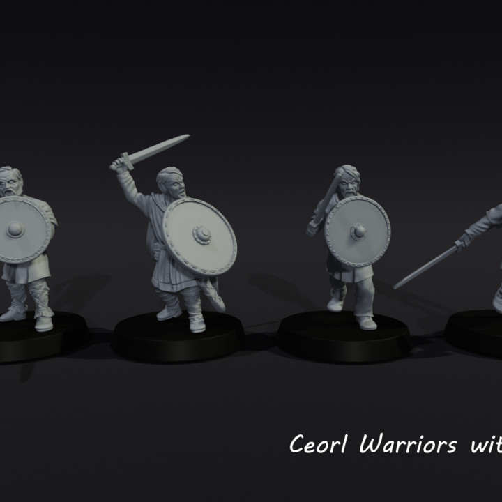 11th century Ceorl Warriors with Swords image