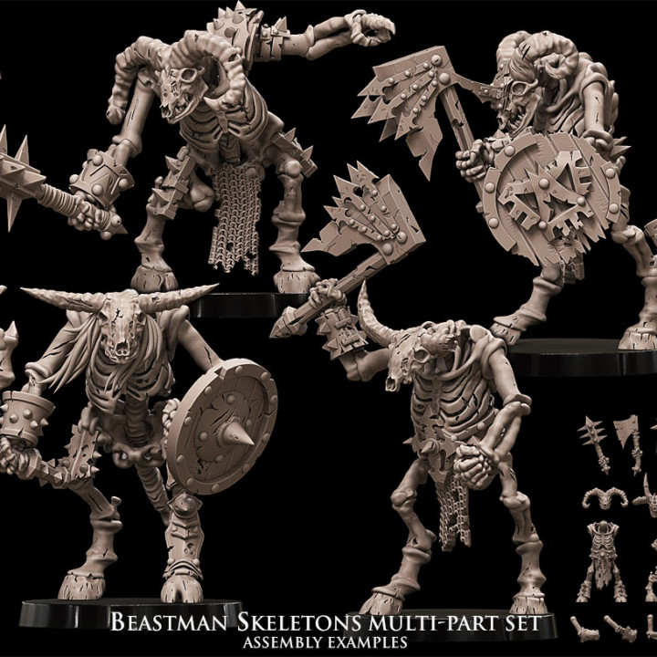 Beastman Skeletons multi-part set