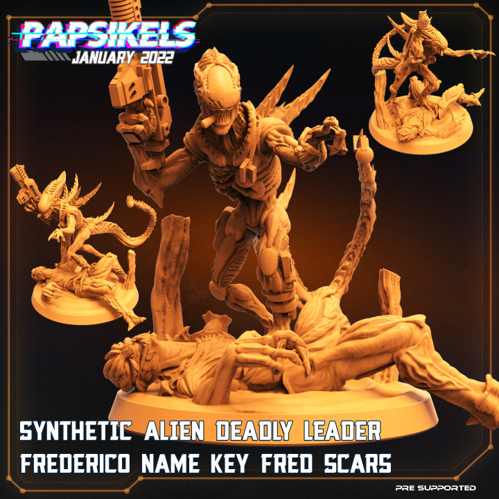 SYNTHETIC ALIEN DEADLY LEADER FREDERICO NAME KEY FRED SCARS image