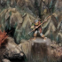 Acenii Barbarian Spearmen – Pose 2 – 3D printable miniature – STL file print image