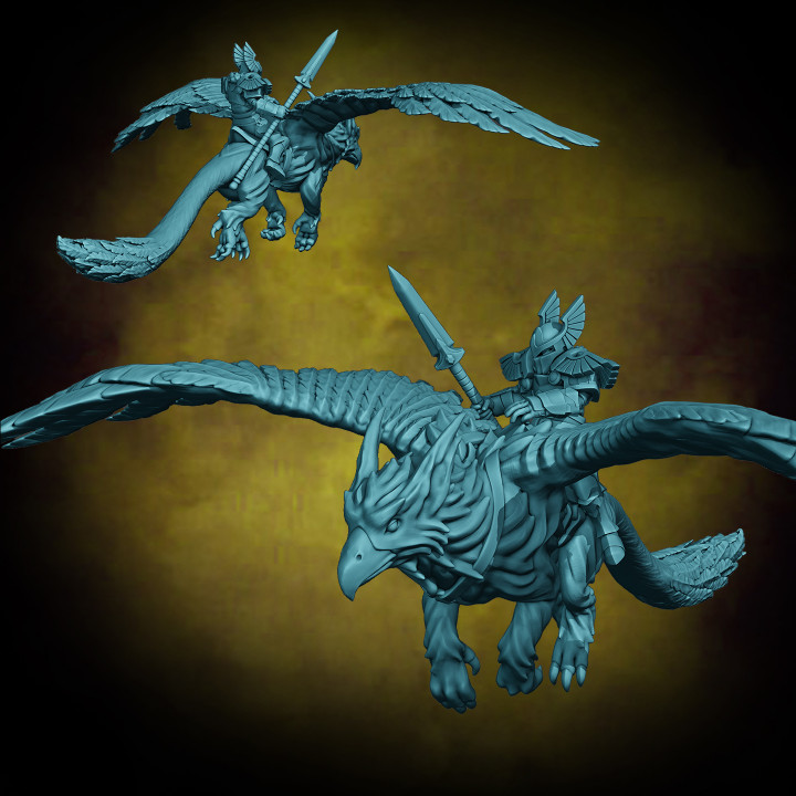 Griffons and Griffon Riders (PRESUPPORTED) image