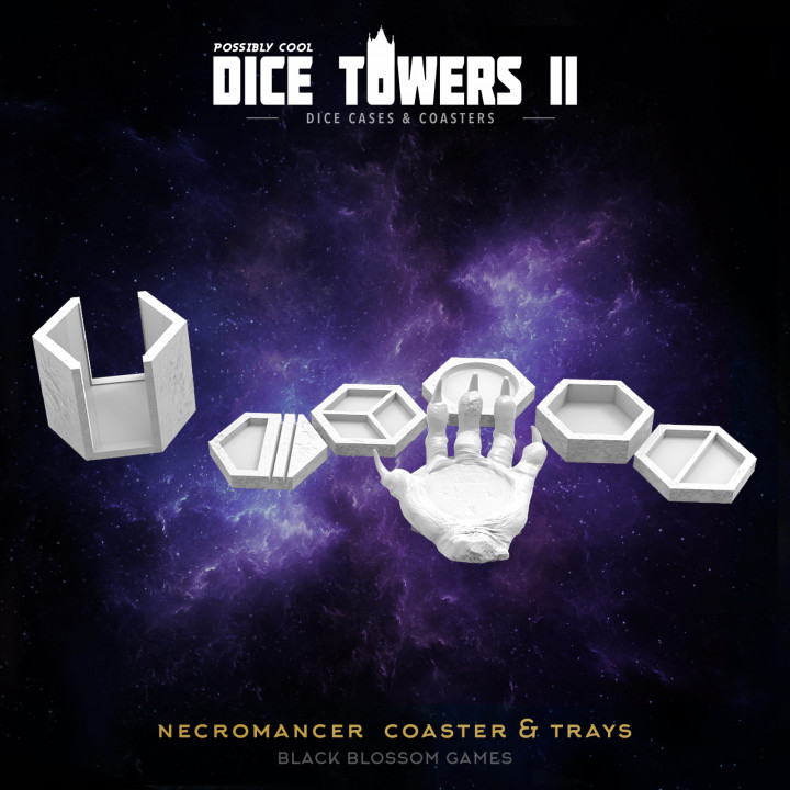 TC05 Necromancer Coaster & Trays :: Possibly Cool Dice Tower 2 image