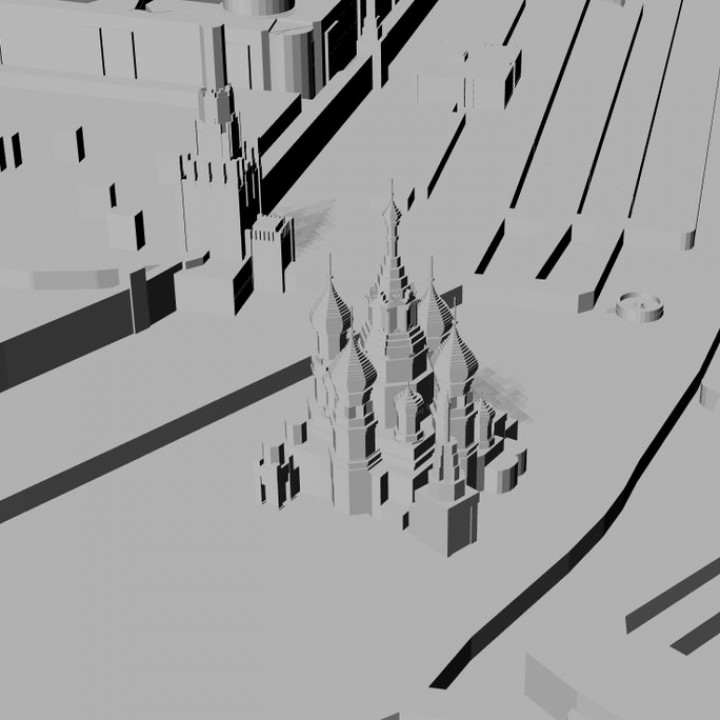 3D Moscow | Digital Files | 3D STL File | Moscow 3D Map | 3D City Art | 3D Printed Landmark | Model of Moscow Skyline | 3D Art image