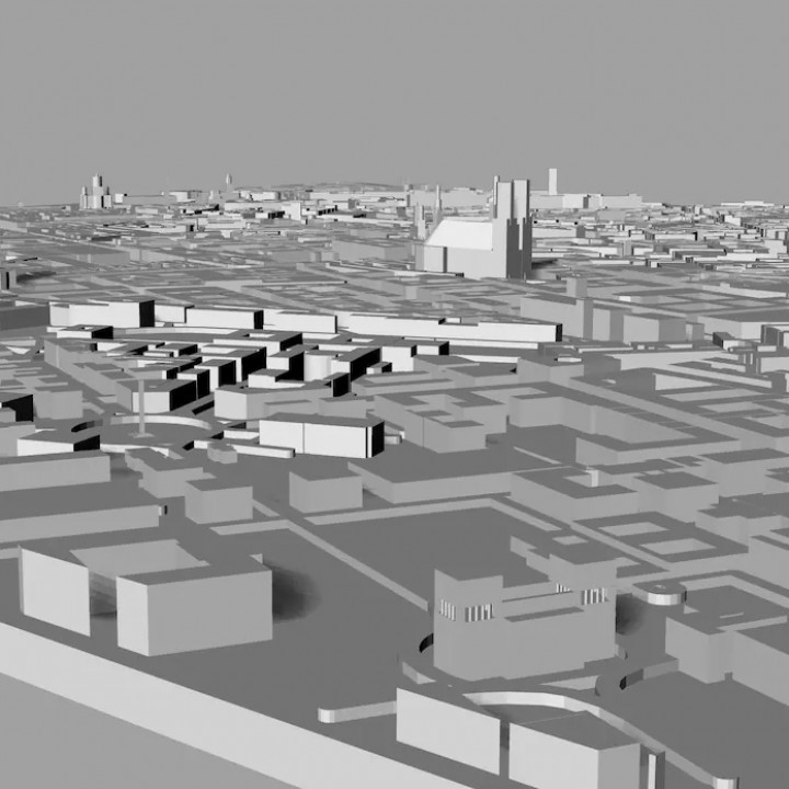 3D Munich | Digital Files | 3D STL File | Munich 3D Map | 3D City Art | 3D Printed Landmark | Model of Munich Skyline | 3D Art image