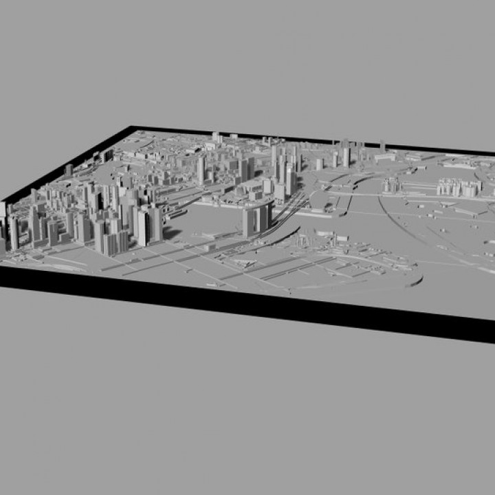 3D Singapore | Digital Files | 3D STL File | Singapore 3D Map | 3D City Art | 3D Printed Landmark | Model of Singapore Skyline | 3D Art image