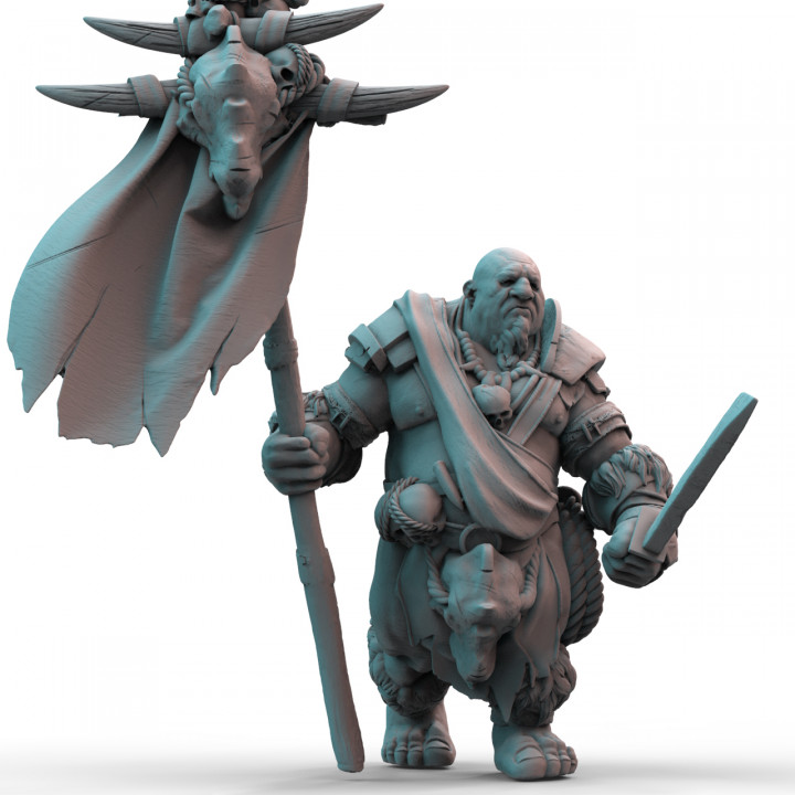Ogre Banner Bearer (pre-supported)