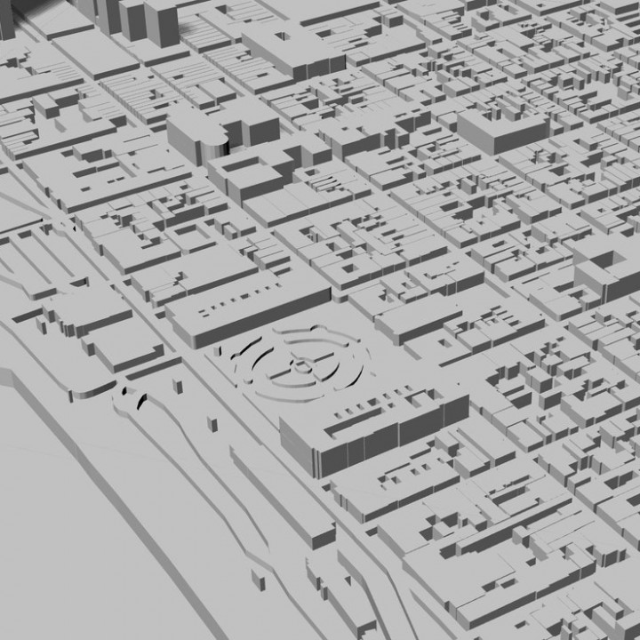3D New Orleans | Digital Files | 3D STL File | New Orleans 3D Map | 3D City Art | 3D Printed Landmark | Model of New Orleans Skyline |3D Art image