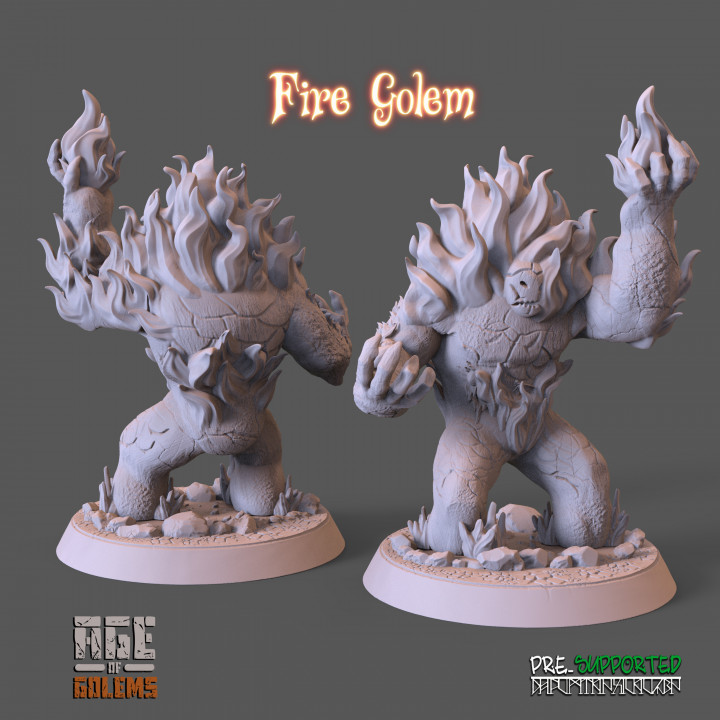 Fire Golem Pose 2 - Age of Golems image