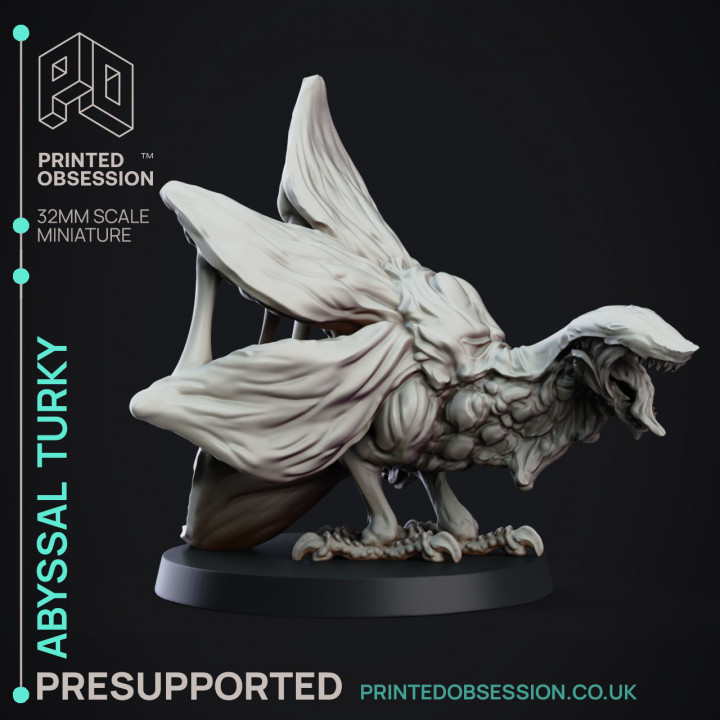 Abyssal Turky - Elemental Familar - PRESUPPORTED - 32mm scale image