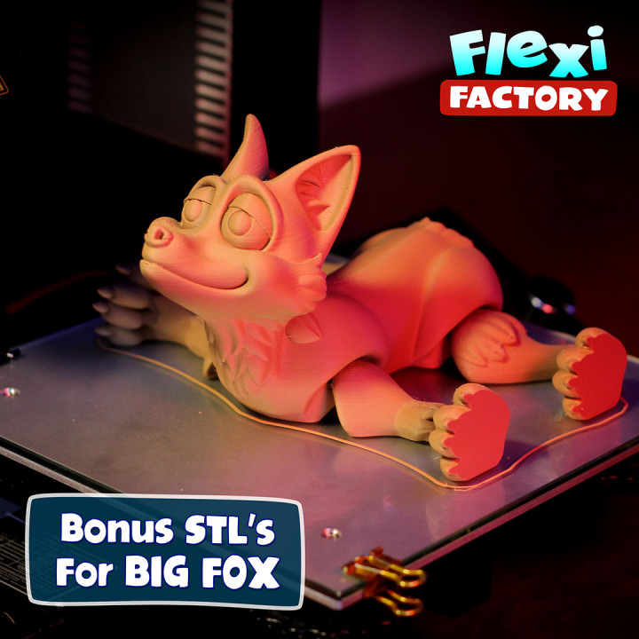 Cute Flexi Print-in-Place Fox image
