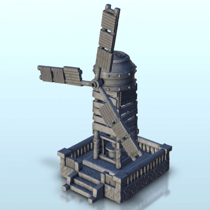 Wind generator on platform 8 - Farm Medieval scenery terrain wargame image