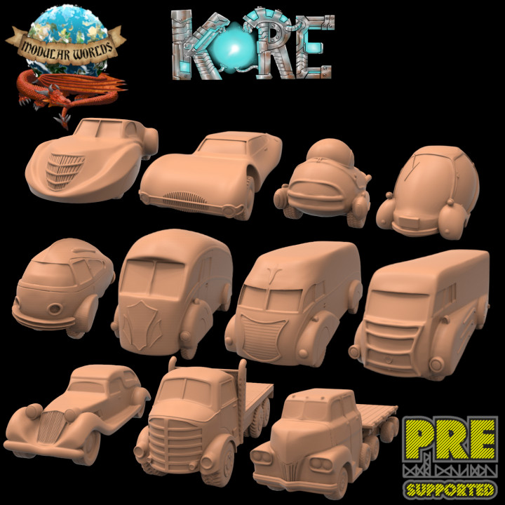Retro Cars Bundle (11 Unique Vehicles) image