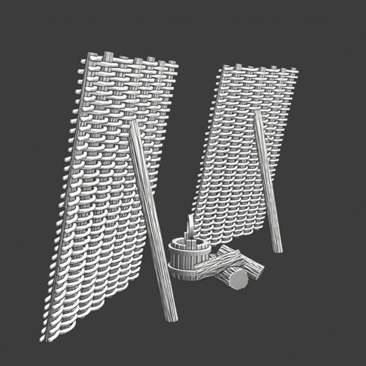 Small medieval wicker defence position image