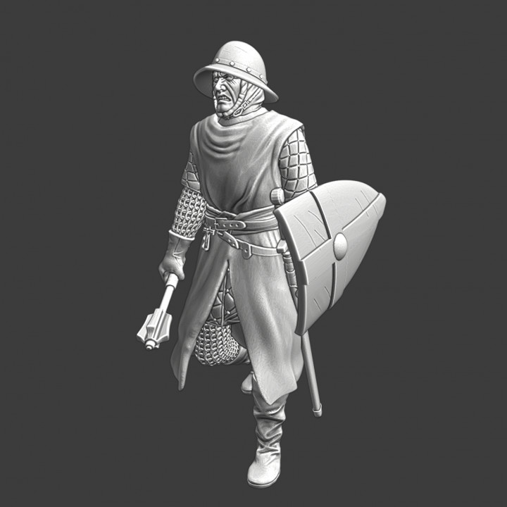 Medieval Teutonic sergeant - walking image