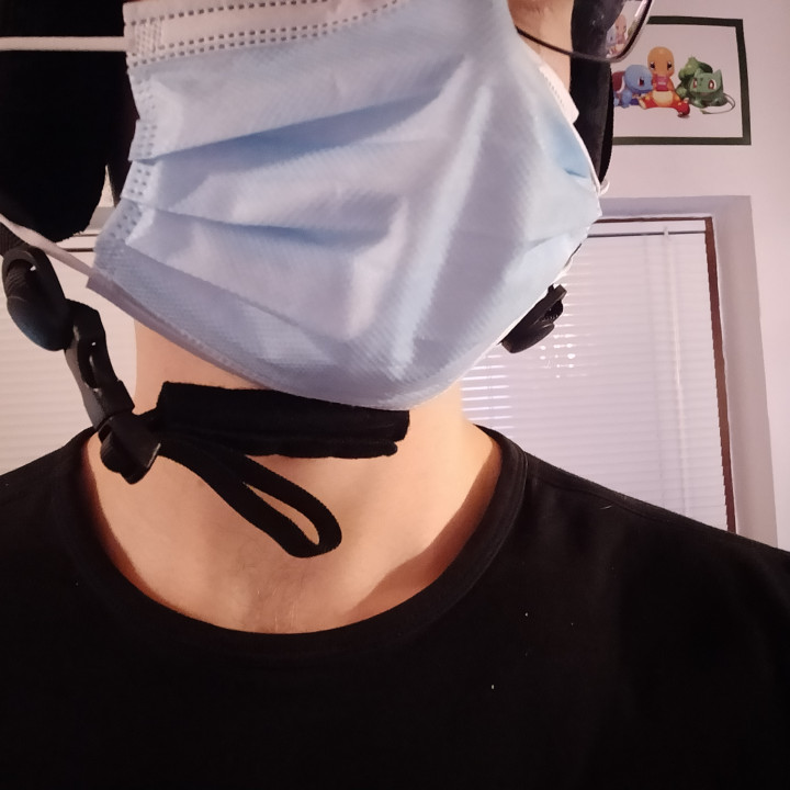 Mask clip for helmet image