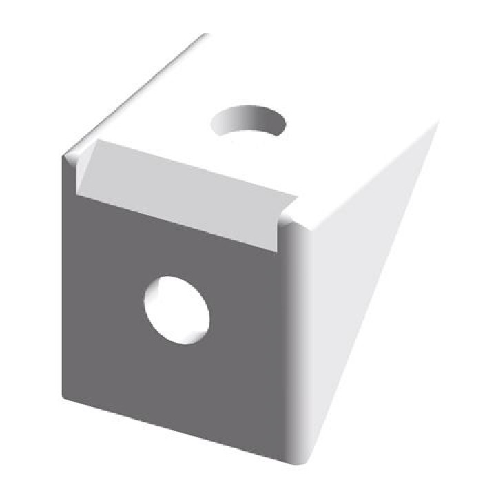 Angle Bracket 5 20x20 Zn, white aluminium, similar to RAL 9006 image