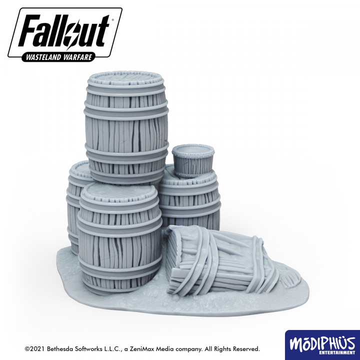 Fallout: Wasteland Warfare - Print at Home - Barrels, Crates and Coffins image