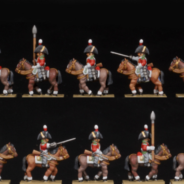 6-15mm British & Portuguese Cavalry: Heavy Dragoons, Light Dragoons, Hussars, RHA "Rocket Lancers" & Portuguese Line Cavalry  NAP-GB-8 image