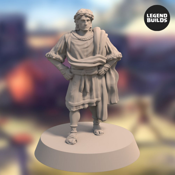 Civilians of Ago Tirtos, City of Eros – Pose 1 - 3D printable miniature – STL file