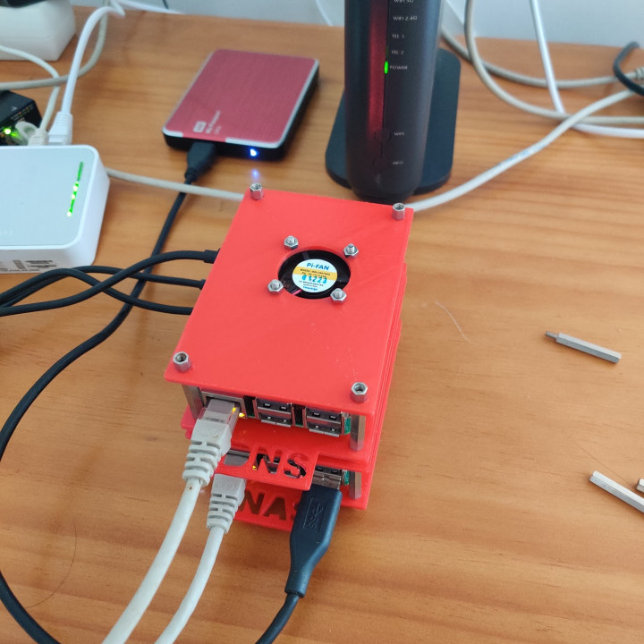 3D Printable Raspberry PI Stack Mount by Nuno Facha
